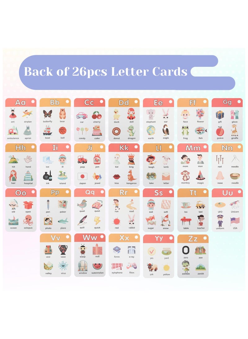 SYOSI Water Coloring Books Alphabet Water Coloring Cards, Reusable Aqua Painting Flash Cards, Drawing 26 Letters ABC Words, Educational Learning Toy Gift, Improving Imagination, Color Perception - Image 3