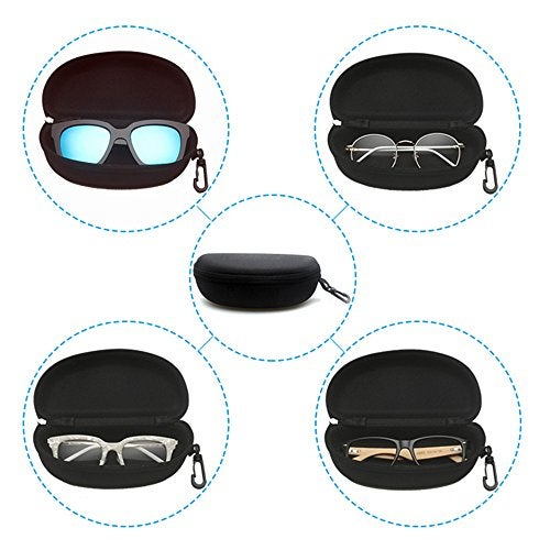 Laofiney Sunglasses Case and Large Waterproof Eyeglasses Case Hard EVA zipper for Men & Women or Children with Cleaning Cloth - Image 3