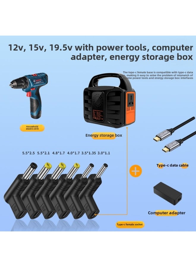 رأس تحويل شحن الكمبيوتر المحمول من النوع C أنثى إلى رأس تيار مستمر PD9V/12V/15V/20V من النوع C إلى تيار مستمر 5521-اللون: C الأم إلى 4017 (12 فولت) - Image 3