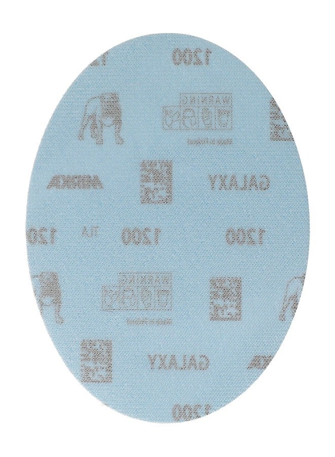 Mirka GalaxySandpaper 6 inch (150mm) - Grit 1200, 50 Discs/Pack - Hook & Loop - Premium Abrasive for Epoxy Resin, Wood, Metal - Non-Clogging, Self-Sharpening Technology - Ideal for Power Sanders - Image 4