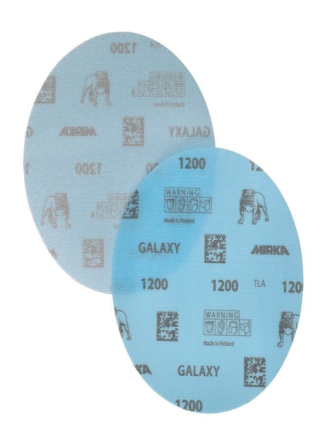 Mirka GalaxySandpaper 6 inch (150mm) - Grit 1200, 50 Discs/Pack - Hook & Loop - Premium Abrasive for Epoxy Resin, Wood, Metal - Non-Clogging, Self-Sharpening Technology - Ideal for Power Sanders - Image 3