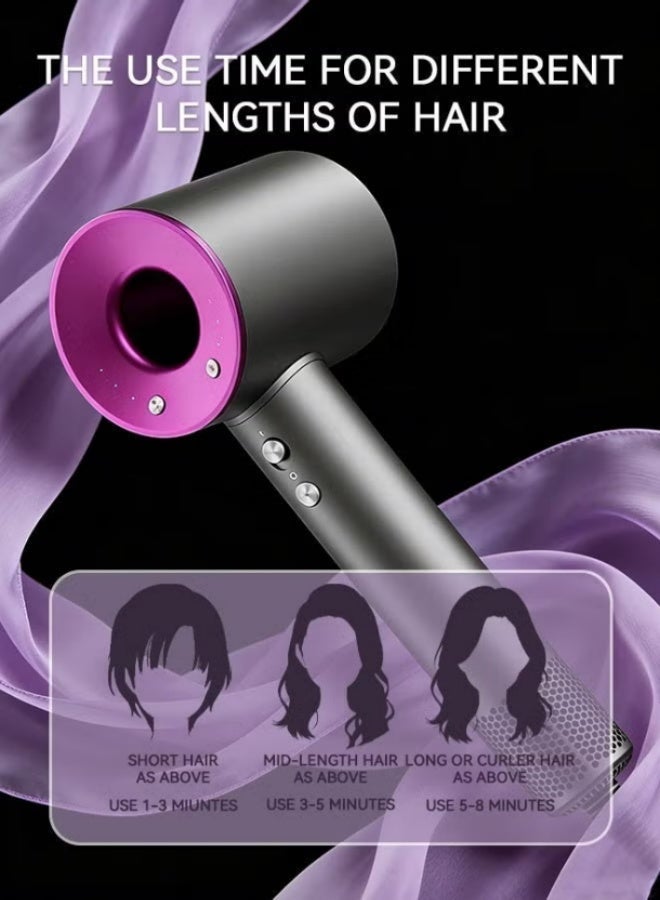Super Ionic  Hair Dryer with Powerful  or Fast Drying with Diffuser for Curly Hair - Lightweight Travel Hairdryer for Women - Fast Drying Hair Dryer with Diffuser & Accessories - Hair Diffuser for Women Gifts - Image 3