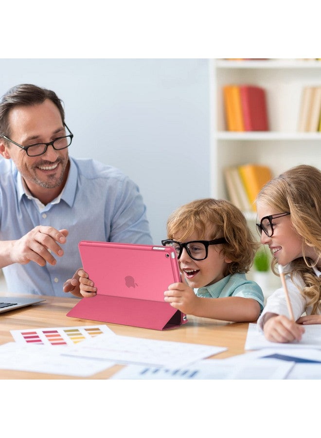 بروكاس حافظة ProCase لجهاز iPad الجيل التاسع/ الثامن/ السابع مقاس 10.2 بوصة، حافظة iPad 10.2 2021/2020/2019، غطاء ذكي رفيع مع غطاء خلفي صلب شفاف، يدعم Touch ID، خاصية الإيقاظ/السكون التلقائي - وردي بطيخ - Image 2