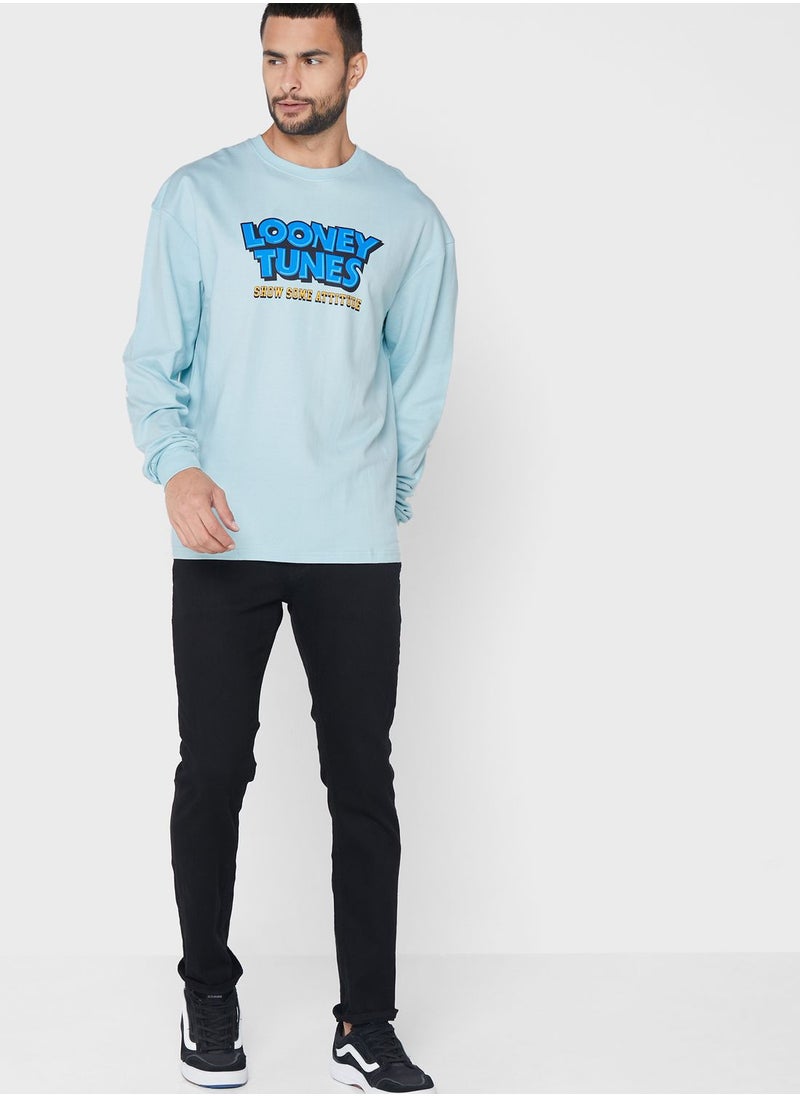 Warner Bros - Looney Tunes Drop Shoulder Sweatshirt - Image 1