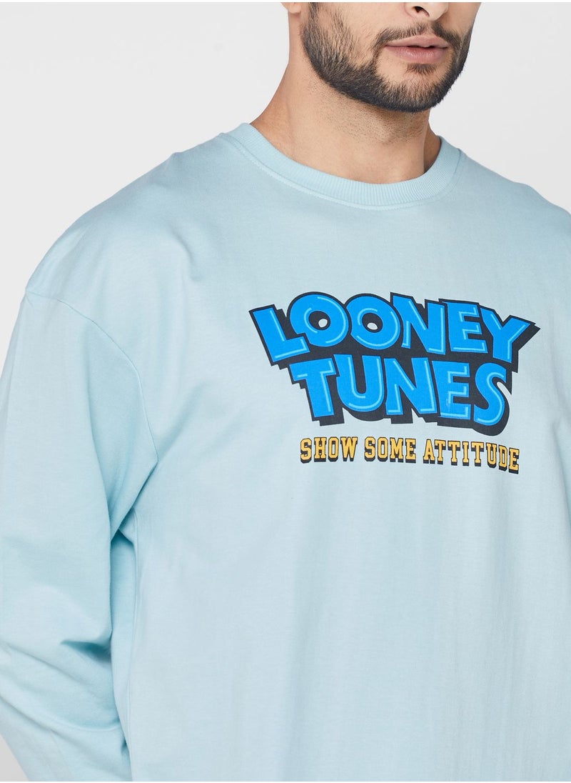 Warner Bros - Looney Tunes Drop Shoulder Sweatshirt - Image 1