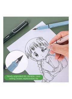 KASTWAVE 6 Sets Inkless Magic Pencil, Unlimited Writing Pencil, Everlasting Pencil Eternal, with Eraser Tree-Friendly Cute Forever Pencil, for Writing Drawing with Extra 6 Eraser & 6 Replaceable Nibs  - Image 5