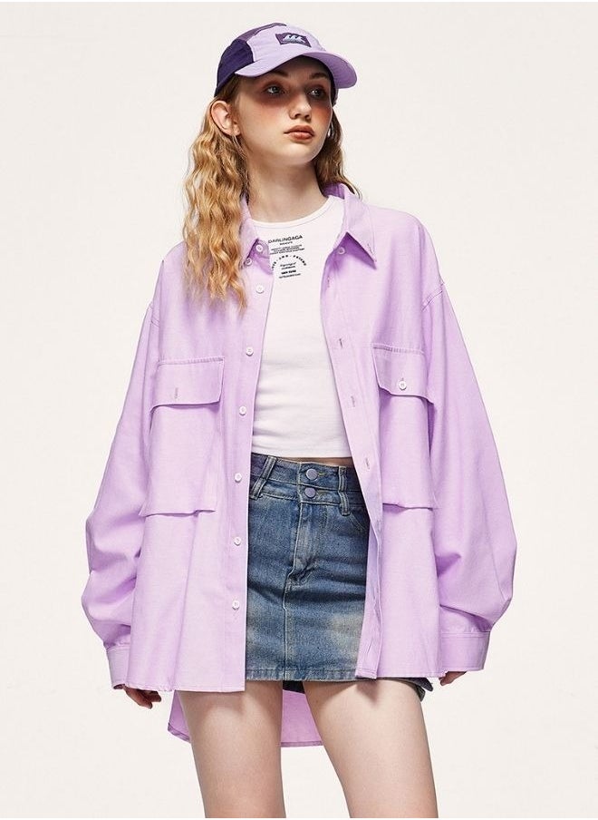 Mei Stylish Unisex Casual Buttondown Trucker Jacket Shirt  - Image 1