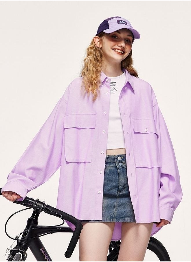 Mei Stylish Unisex Casual Buttondown Trucker Jacket Shirt  - Image 2
