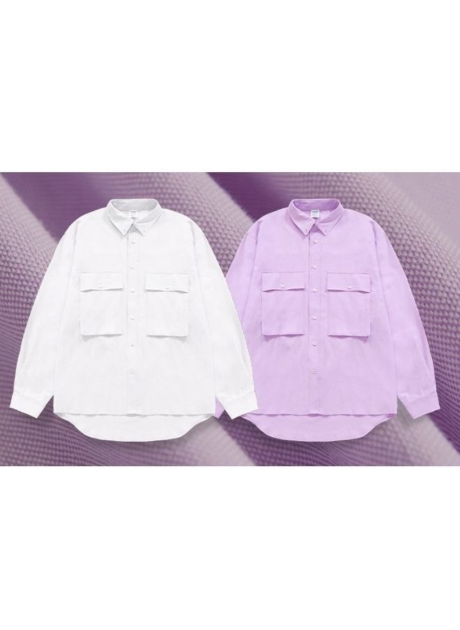 Mei Stylish Unisex Casual Buttondown Trucker Jacket Shirt  - Image 5