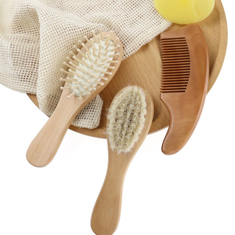 1 Set of Kids Bathing Supple Wool Shower for Kids Portable Comb - Image 3