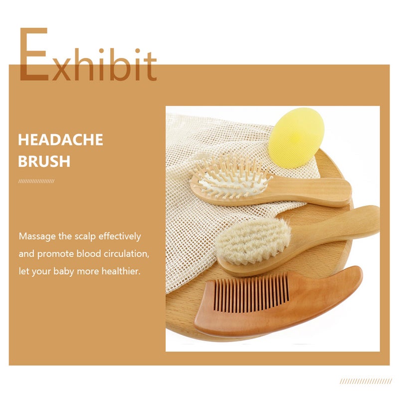 1 Set of Kids Bathing Supple Wool Shower for Kids Portable Comb - Image 5