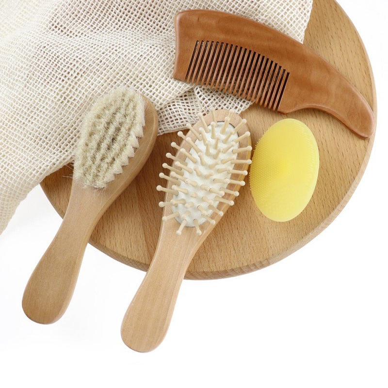 1 Set of Kids Bathing Supple Wool Shower for Kids Portable Comb - Image 4