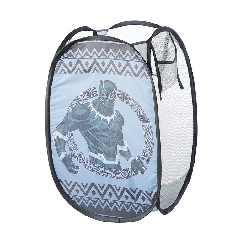 Idea Nuova Marvel Black Panther Pop Up Hamper with Durable Carry Handles, 21'' H x 13.5'' W X 13.5'' L - Image 1