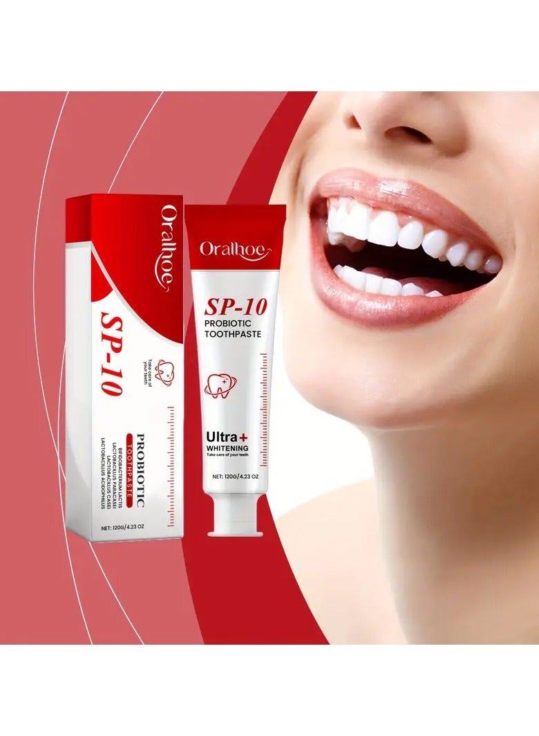 ORALHOE Sp-10 Fresh Breath Toothpaste, Sp-10 Toothpaste Whitening, Sp-10 Whitening Toothpaste, Sp-10 Probiotic Toothpaste for Whitening, Stain-Removing Probiotic Toothpaste, Fresh Breath Toothpaste - Image 3