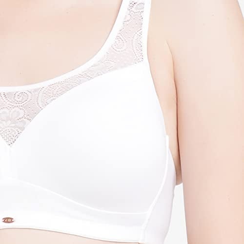 SOIE Women Full Coverage, Padded, Non Wired Bra with Mid Rise Matching Panty Lingerie Set (Set CB-132/1132 White 32B/S) - Image 5