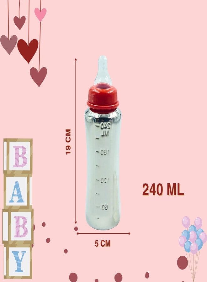VOIK Vega AKA Stainless Steel Feeding Bottle | 304 Food-Grade Steel | BPA-Free | Leak Proof | Eco-Friendly Baby Bottle (240 Ml) (Red) - Image 2