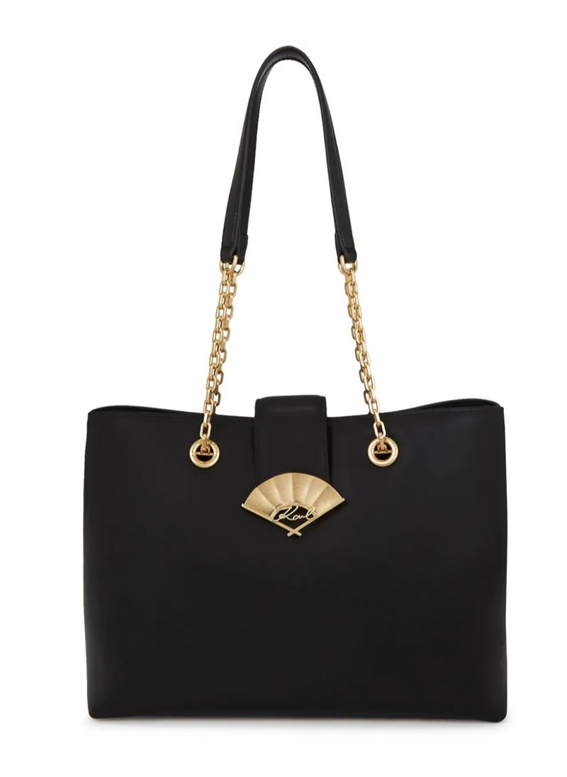 Karl Lagerfeld Paris - Karl Lagerfeld Paris Signature Fan leather tote bag - Image 1