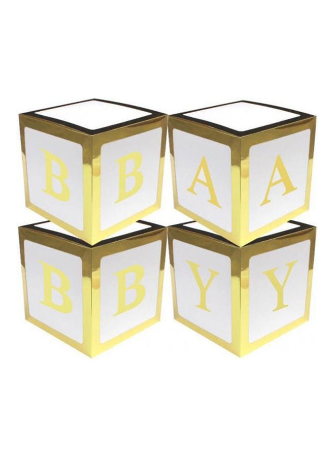 NIBEMINENT 4-Piece Cube Letter Box Balloons
