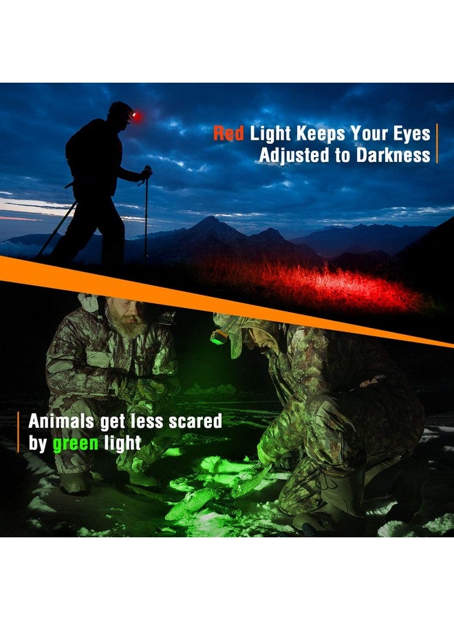 إيفربايت مصباح أمامي قابل لإعادة الشحن من EverBrite - مصباح أمامي بقوة 350 لومن مع ضوء أحمر/أخضر وضوء خلفي، 7 أوضاع إضاءة مع وظيفة الذاكرة، مثالي للجري على الطرق الوعرة والتخييم والمشي لمسافات طويلة - Image 3