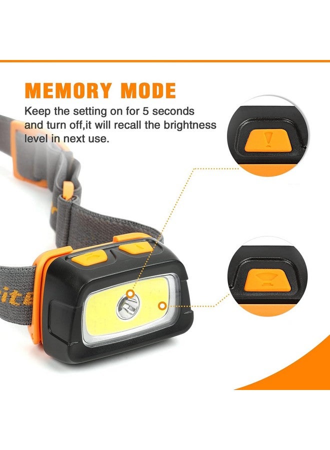 إيفربايت مصباح أمامي قابل لإعادة الشحن من EverBrite - مصباح أمامي بقوة 350 لومن مع ضوء أحمر/أخضر وضوء خلفي، 7 أوضاع إضاءة مع وظيفة الذاكرة، مثالي للجري على الطرق الوعرة والتخييم والمشي لمسافات طويلة - Image 5