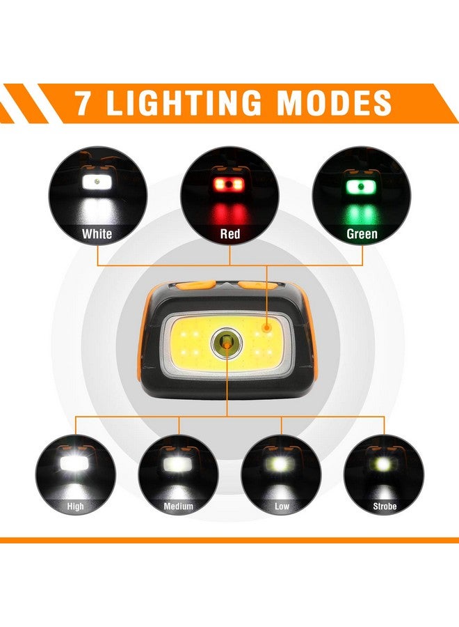 إيفربايت مصباح أمامي قابل لإعادة الشحن من EverBrite - مصباح أمامي بقوة 350 لومن مع ضوء أحمر/أخضر وضوء خلفي، 7 أوضاع إضاءة مع وظيفة الذاكرة، مثالي للجري على الطرق الوعرة والتخييم والمشي لمسافات طويلة - Image 4