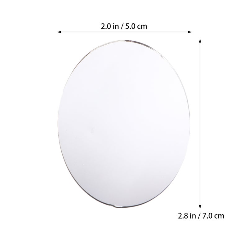 40 Pcs DIY Mirror Women Make Up Use Mirror Mini Shape Unfinished Mirror Lens for DIY Art Craft (Large Style) - Image 3