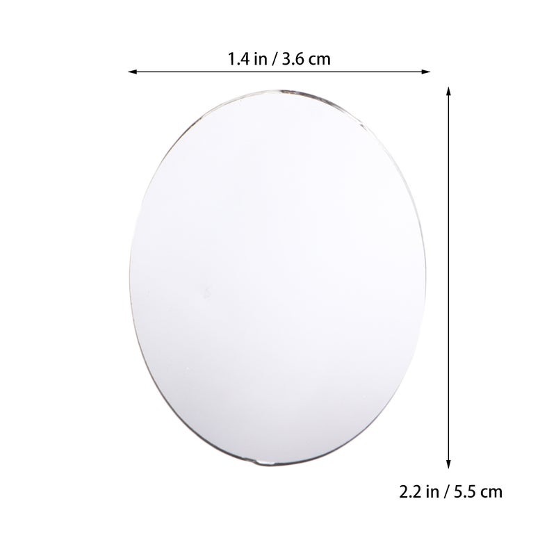 40 Pcs DIY Mirror Women Make Up Use Mirror Mini Shape Unfinished Mirror Lens for DIY Art Craft (Large Style) - Image 2