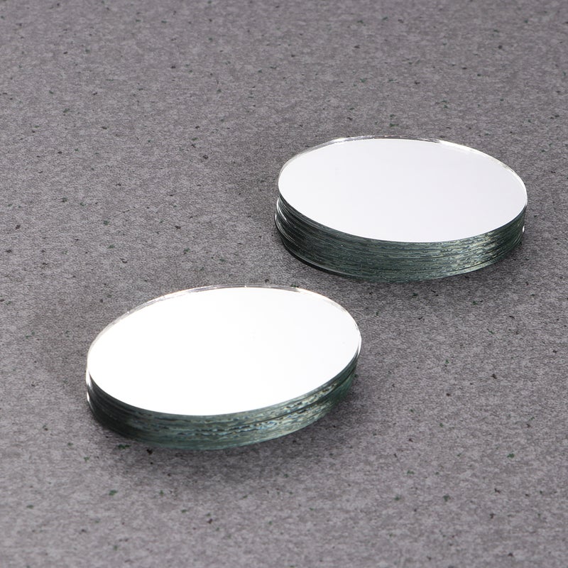 40 Pcs DIY Mirror Women Make Up Use Mirror Mini Shape Unfinished Mirror Lens for DIY Art Craft (Large Style) - Image 1