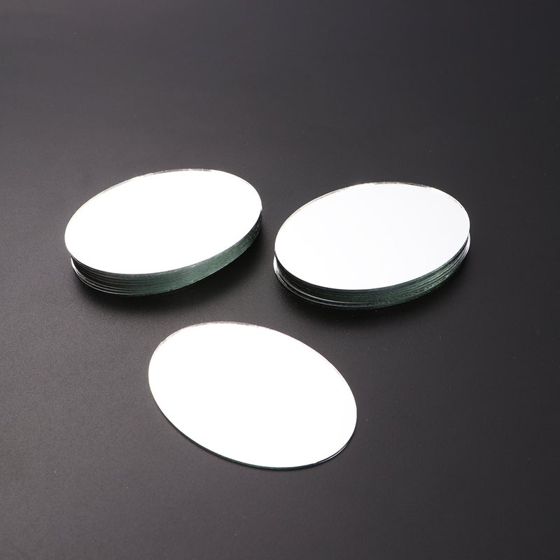 40 Pcs DIY Mirror Women Make Up Use Mirror Mini Shape Unfinished Mirror Lens for DIY Art Craft (Large Style) - Image 4