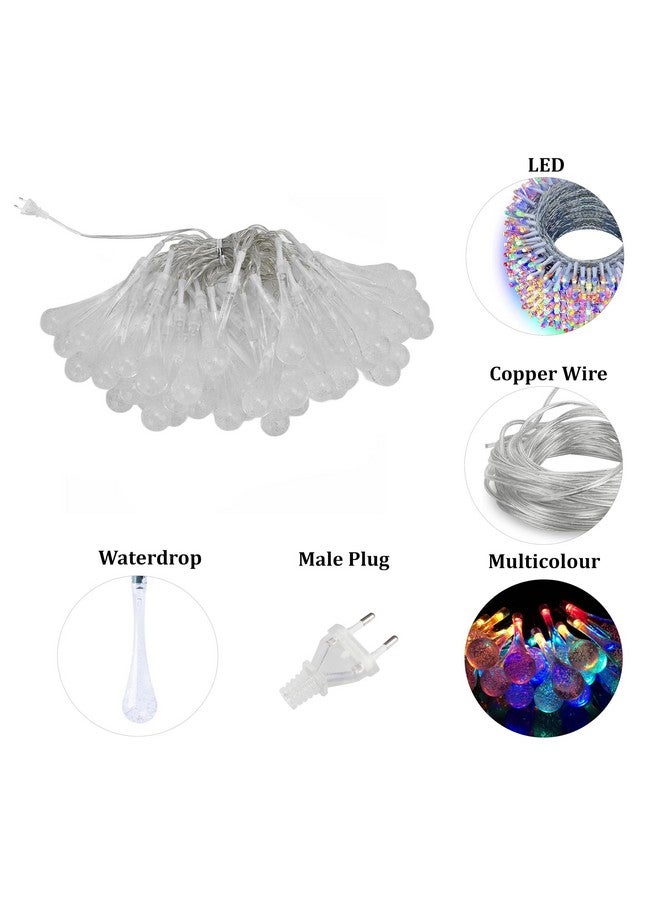 fizzytech أضواء خيط Waterdrop من Fizzytech لتزيين المنزل، أضواء ديوالي للحفلات، أعياد الميلاد، ديوالي، عيد الميلاد، نافراتري، هدية عيد الحب، أضواء تزيين المنزل (3 متر 15 LED، متعددة الألوان) - Image 3