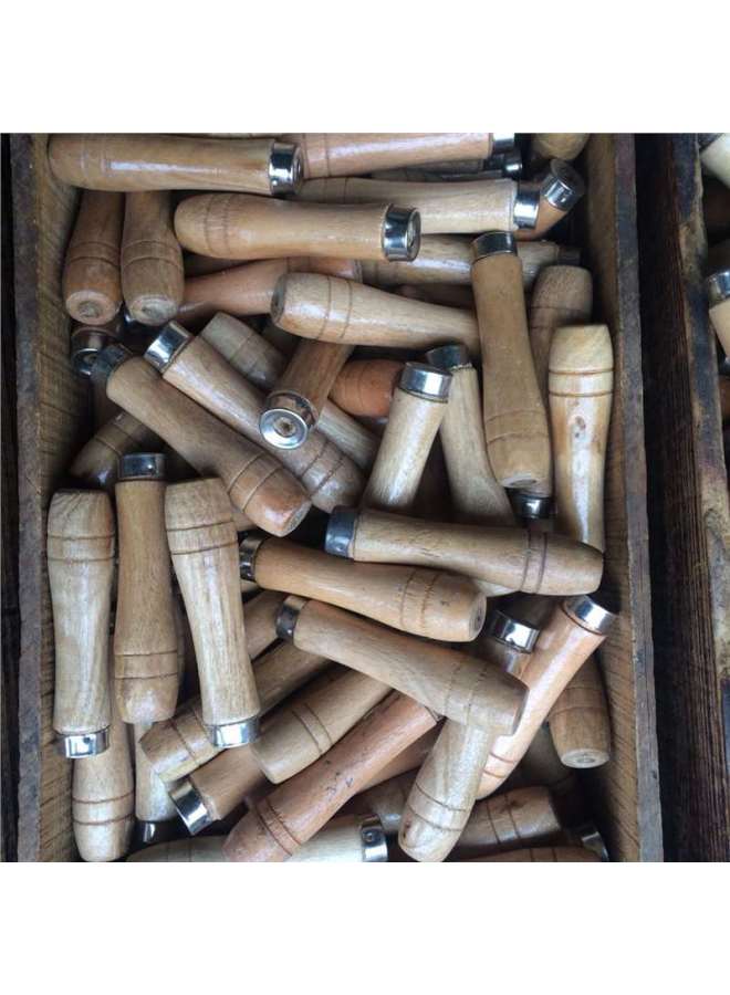 High Quality File Handle Wooden Handle Solid Wood Handle File Handle Large Medium Small Size-Color:small Size Iron Ring Diameter 17mm Hole 8mm20  - Image 2
