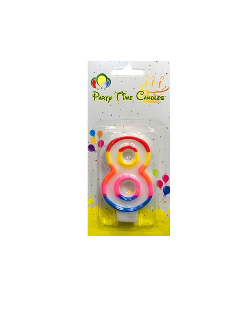 PARTY FUN Number Candle Number 8 M028-8 
