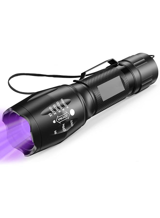 promass UV Flashlight, Small LED Dual Color Light Torch with UV Black Light and White Light, 2 in 1 Waterproof Flashlight for UV Detection Cosmetics Fluorescent Agent Pet Urine Detector - Image 1