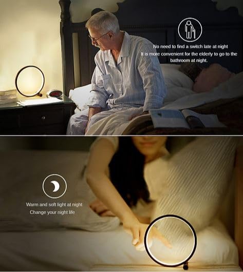 Dratal Tuya Circular RGBIC LED Smart WiFi Desk Lamp Supports Voice Assistants with Bluetooth System LED Ring Lamp for Desk - Image 4