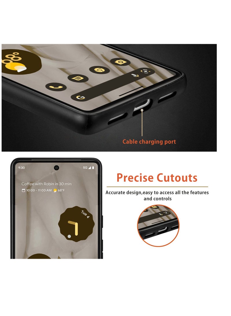 Generic Compatible Google Pixel 7A Magnetic Case - Slim Shockproof Soft PU Leather & Hard PC Full Protective Cover for Google 7A 6.1”, Works with MagSafe Charging & Accessories, Black 2023.  - Image 5