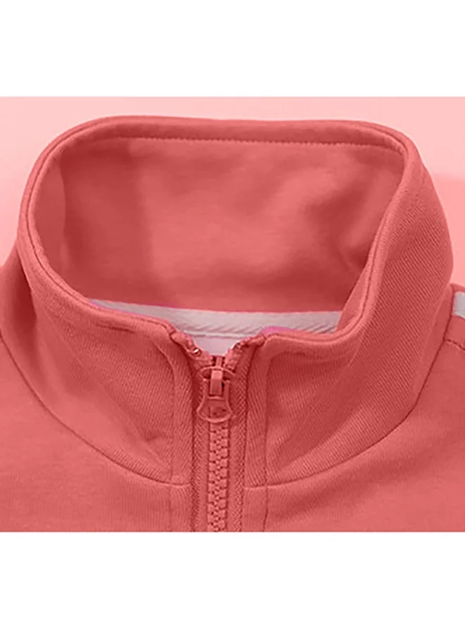 LITTLE SURPRISE BOX Casual Dark Peach 2Pcs Track Suit Set For Kids & Tweens
