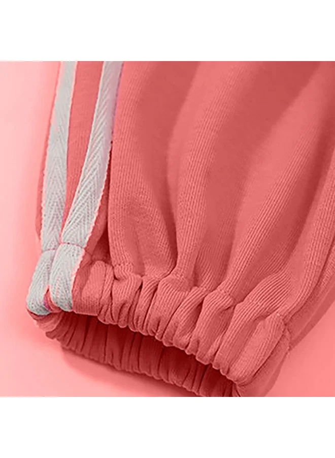 LITTLE SURPRISE BOX Casual Dark Peach 2Pcs Track Suit Set For Kids & Tweens