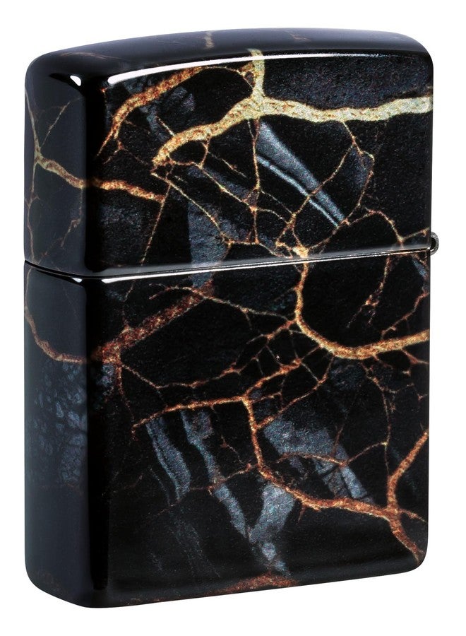 Zippo Fusion Marble Design 540 Tumbled Chrome Pocket Lighter - Image 5