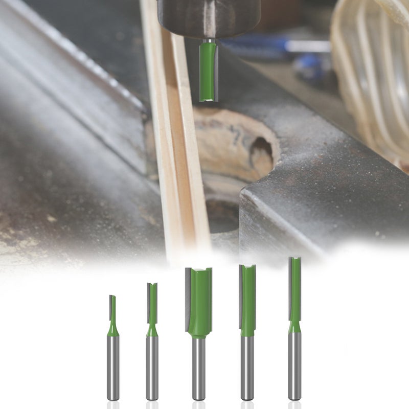 7PCS Router Bits Set 6mm Shank 3 4 5 6 8 10 12mm Diameter Double Flute Straight Bit for Woodworking Milling Cutter Tool - Image 3