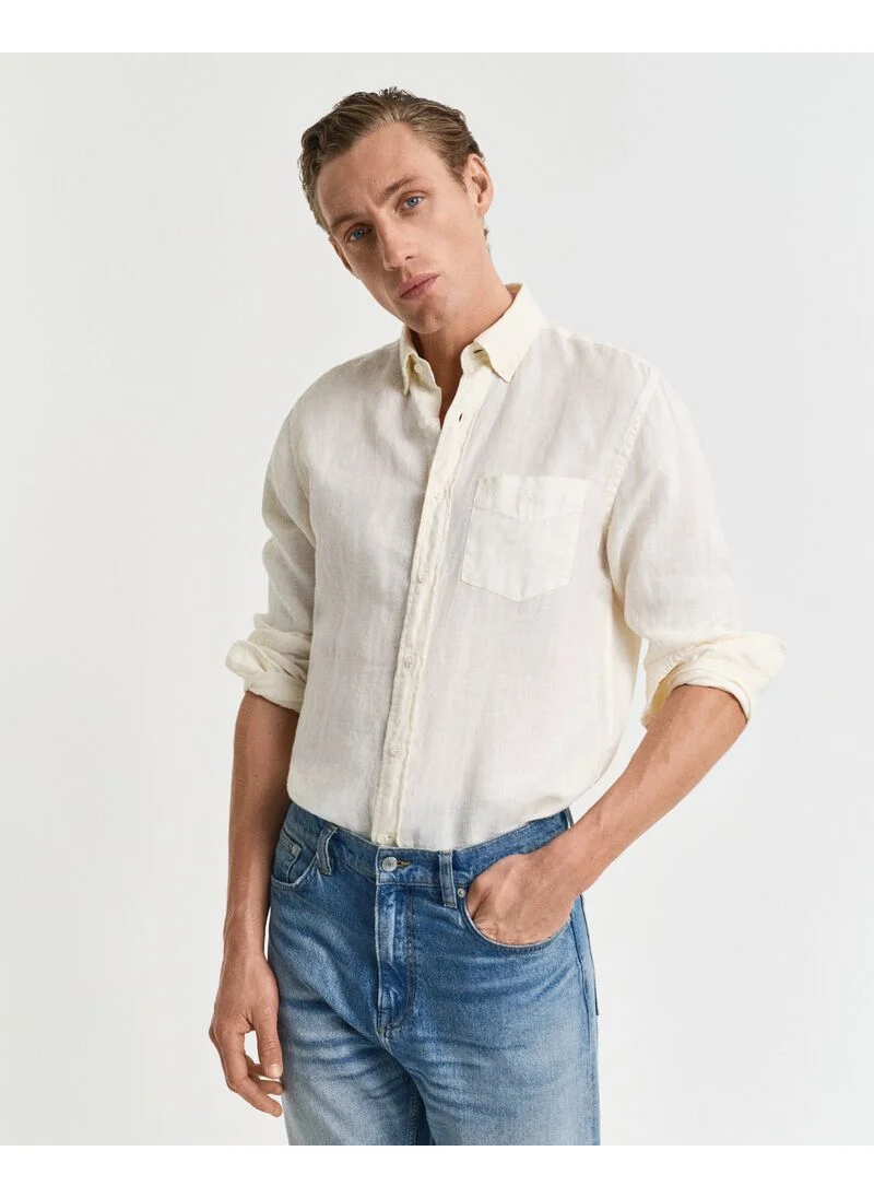 غانت Gant Regular Gmnt Dyed Linen Shirt