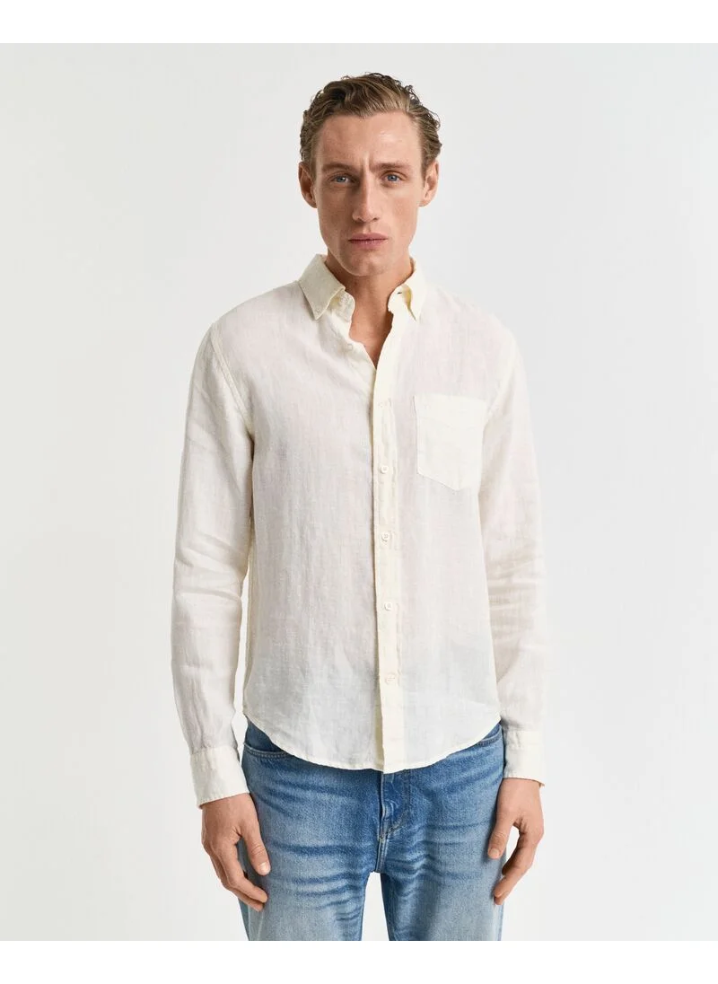 غانت Gant Regular Gmnt Dyed Linen Shirt