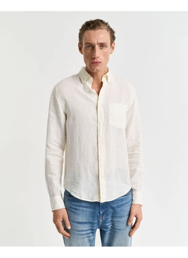 غانت Gant Regular Gmnt Dyed Linen Shirt