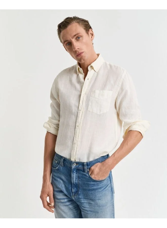 غانت قميص كتان مصبوغ رجالي من جانت