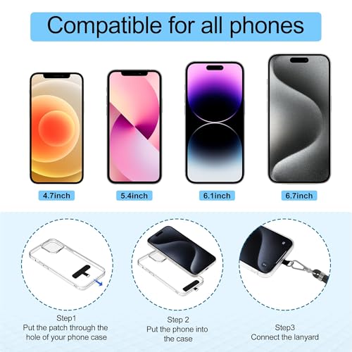 Xfopz Adjustable Cell Phone Lanyard Crossbody Neck Strap & Phone Wrist Strap with Tether Tabs Compatible for iPhone Android Smartphones - Image 5