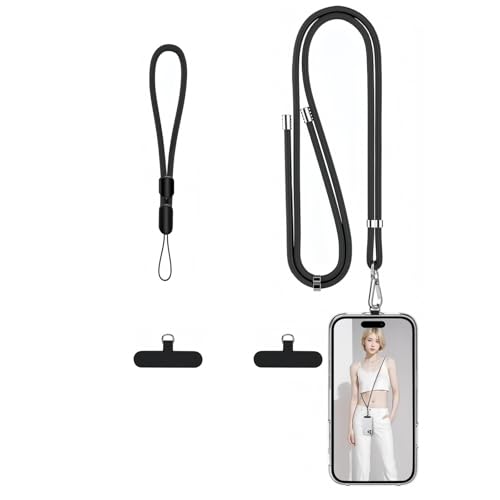 Xfopz Adjustable Cell Phone Lanyard Crossbody Neck Strap & Phone Wrist Strap with Tether Tabs Compatible for iPhone Android Smartphones - Image 1