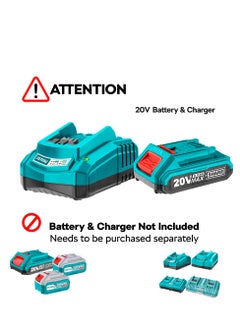 TOTAL Total Lithium-Ion Cordless Power Drill 20V, Drills Machine with 15+1 Torque Settings & Integrated LED Light – Perfect for Home Improvement & DIY Projects - Battery & charger sold separately  - Image 3