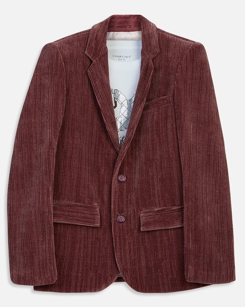 CHARCHIT Boys Regular Fit Solid Blazer and T-Shirt - Image 2