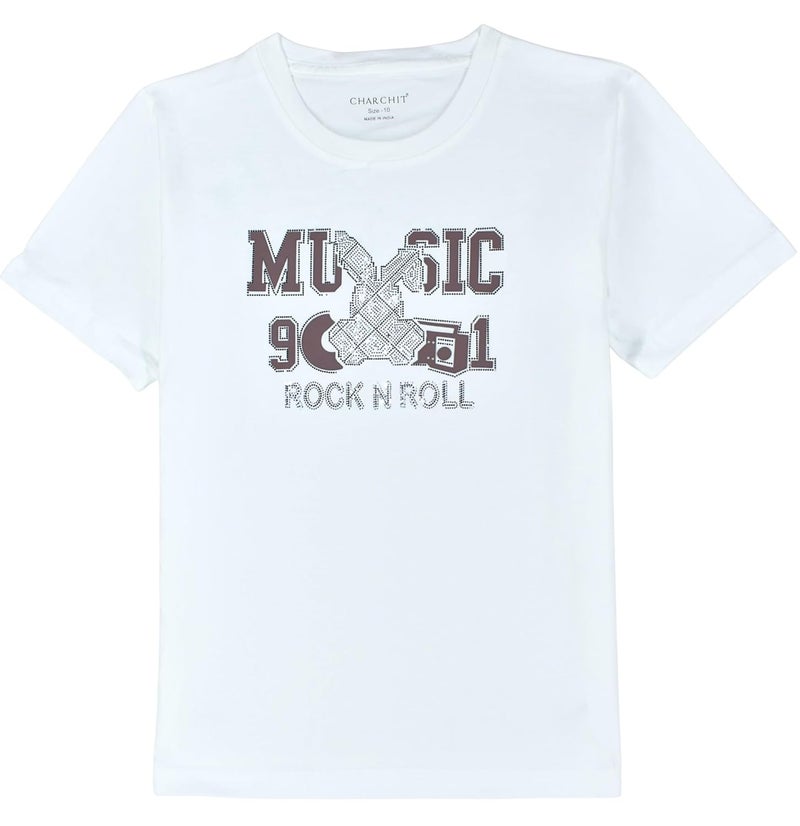 CHARCHIT Boys Regular Fit Solid Blazer and T-Shirt - Image 5