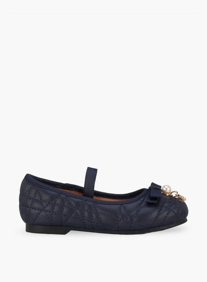 Juniors Girls Bow Embellished Ballerina Shoes