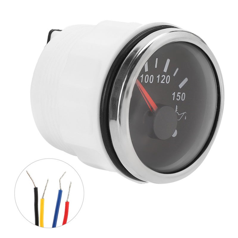 Oil Temperature Gauge 52Mm Ip67 Waterproof Anti-Fog - 316 Stainless Steel Flame Retardant Oil Temp Gauge for Universal Boat and Car - Image 2